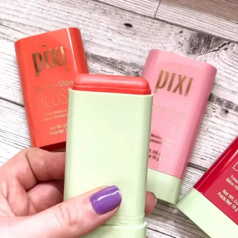 Pixi Blush Cheek Lip Tinted 3-in-1 Silky Brighten Hydrating Blush Rouge Blusher Tube Cosmetic Matte Contour Face Blushes Make Up