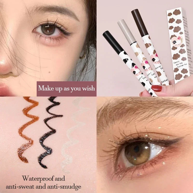 Liquid Eyeliner Lying Silkworm Eyelash Pen Quick Dry Waterproof Long-lasting Black Brown Eyeliner Pencil