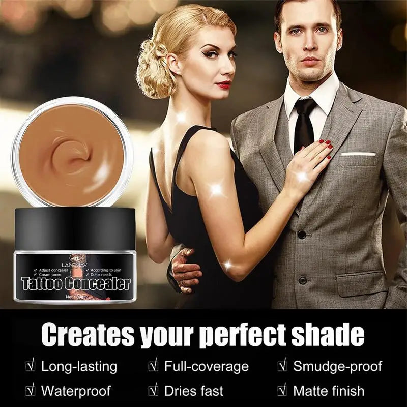 Body Coverage Cream Smudge Resistant Skin Perfecting Long Lasting Body Foundation Full Coverage Natural Look 2 Colors For Legs