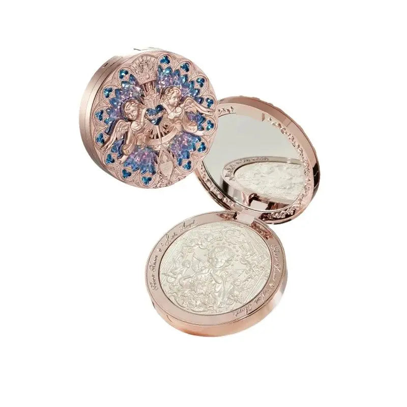 Flower Knows Little Angel Collection Relief Highlight Face Powder iluminador Makeup Contour Highlighter Palette 8g/0.3Fl.oz