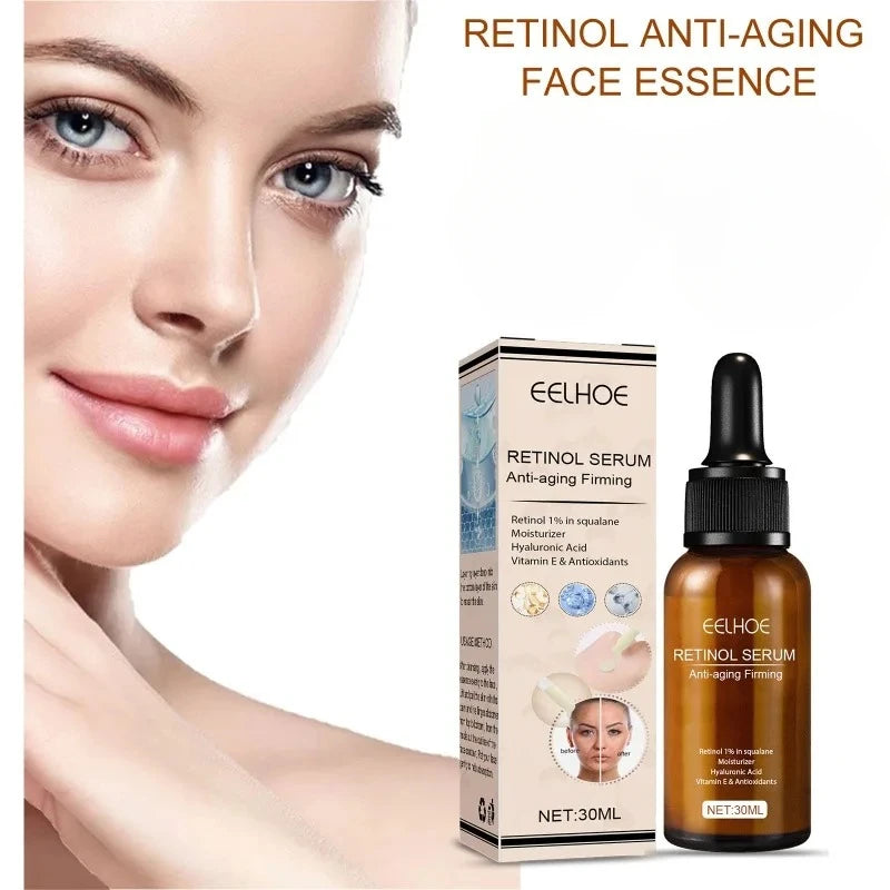 Retinol Serum Anti Aging Removal Wrinkle Face Firm Lift Fade Fine Lines Moisturizing Essence Brighten Repair Skin Care Cosmetic