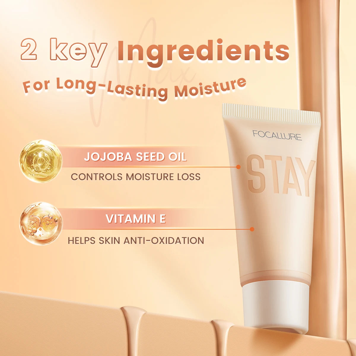 FOCALLURE Pore-Blurring Matte Foundation Cream Lightweight Oil-Control Waterproof Longlasting Face Concealer Makeup Cosmetics