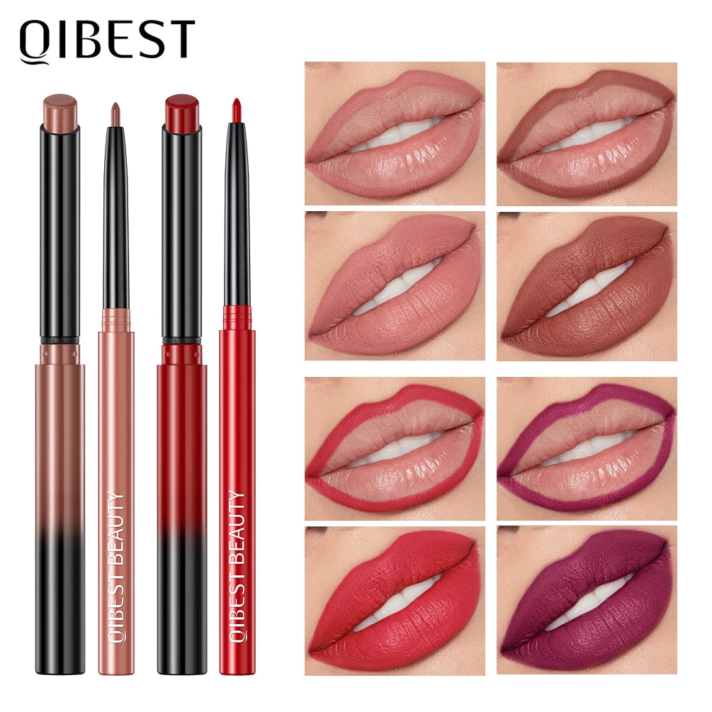 New Matte Nude Lipstick Pen Long Lasting Lipliner Lip Pencil Waterproof Lip Liner Contour Sexy Red Lip Makeup Set For Women