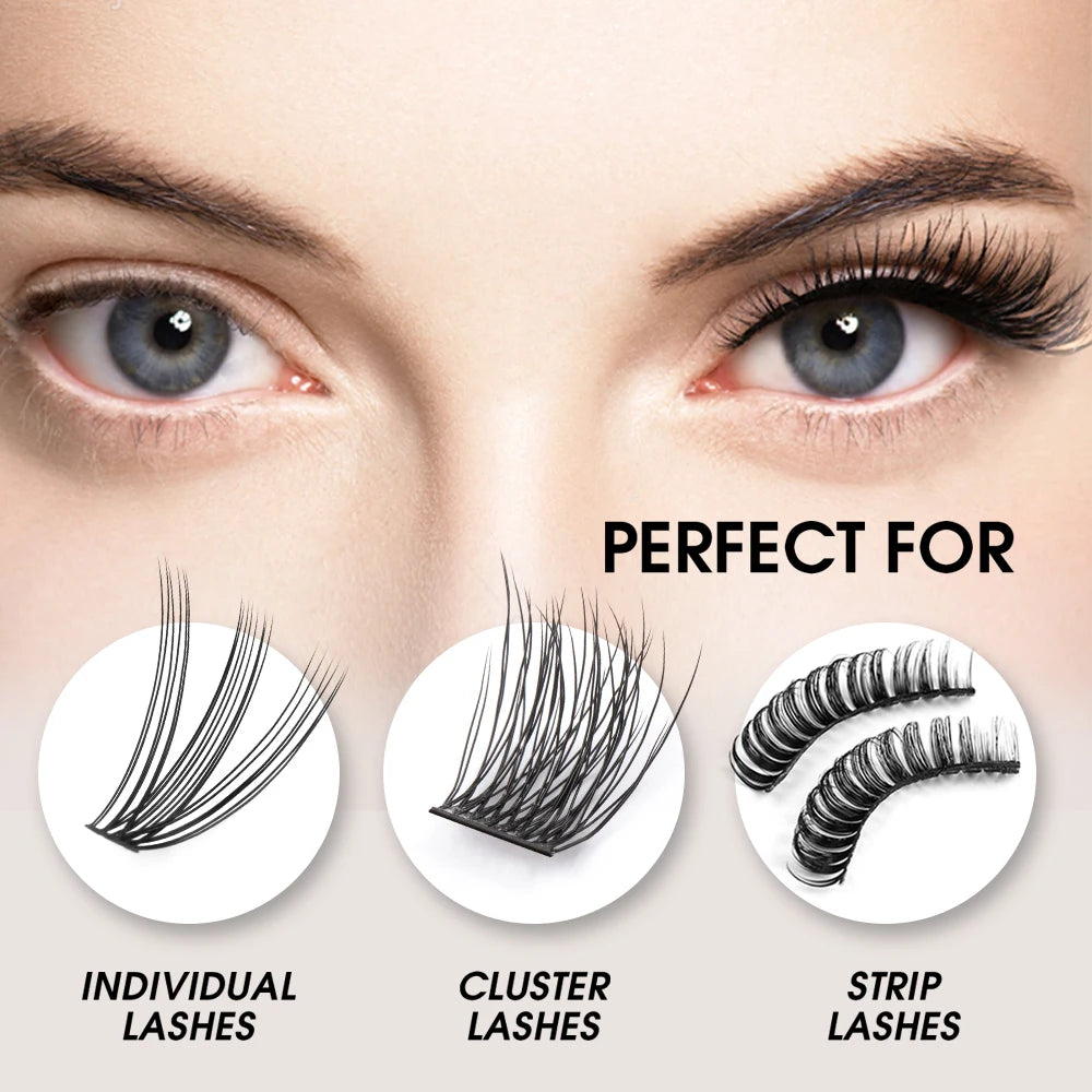 EASITENSION Glue False Eyelashes New Double Heads 2 In 1 Bond and Seal Lash Glue ,Waterproof Long Lasting