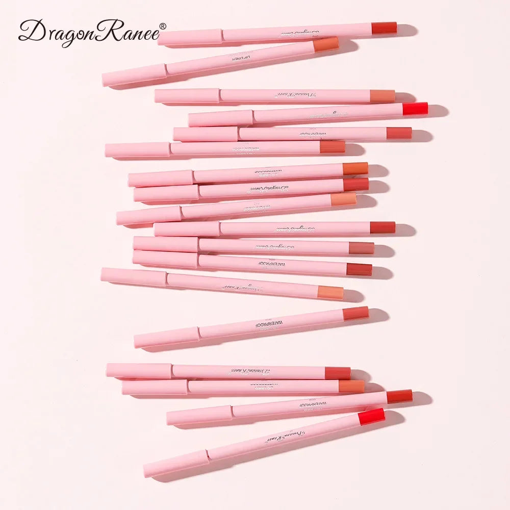 12 Colors Matte Lip Liner Long Lasting Velvet Lip Tint Nude Brown Waterproof Lipstick Crayon Lip Contouring Cosmetics