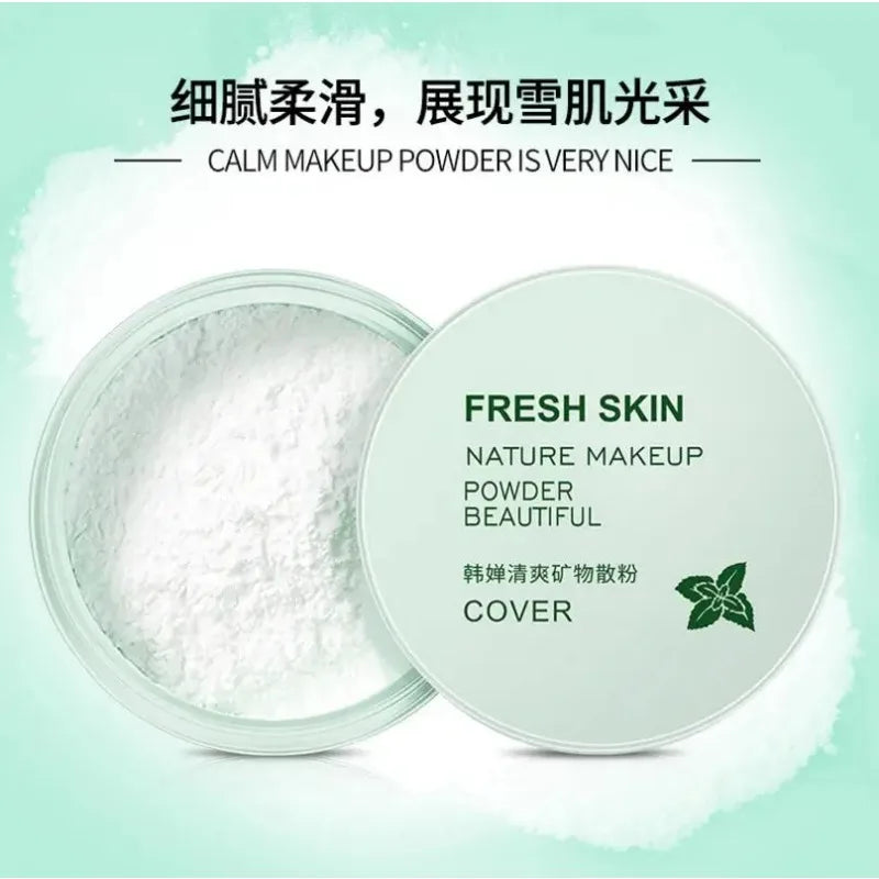 Fresh Mineral Loose Setting Powder Oil Control Concealer Smooth Nature Foundation makeup Powder Beauty Face Care