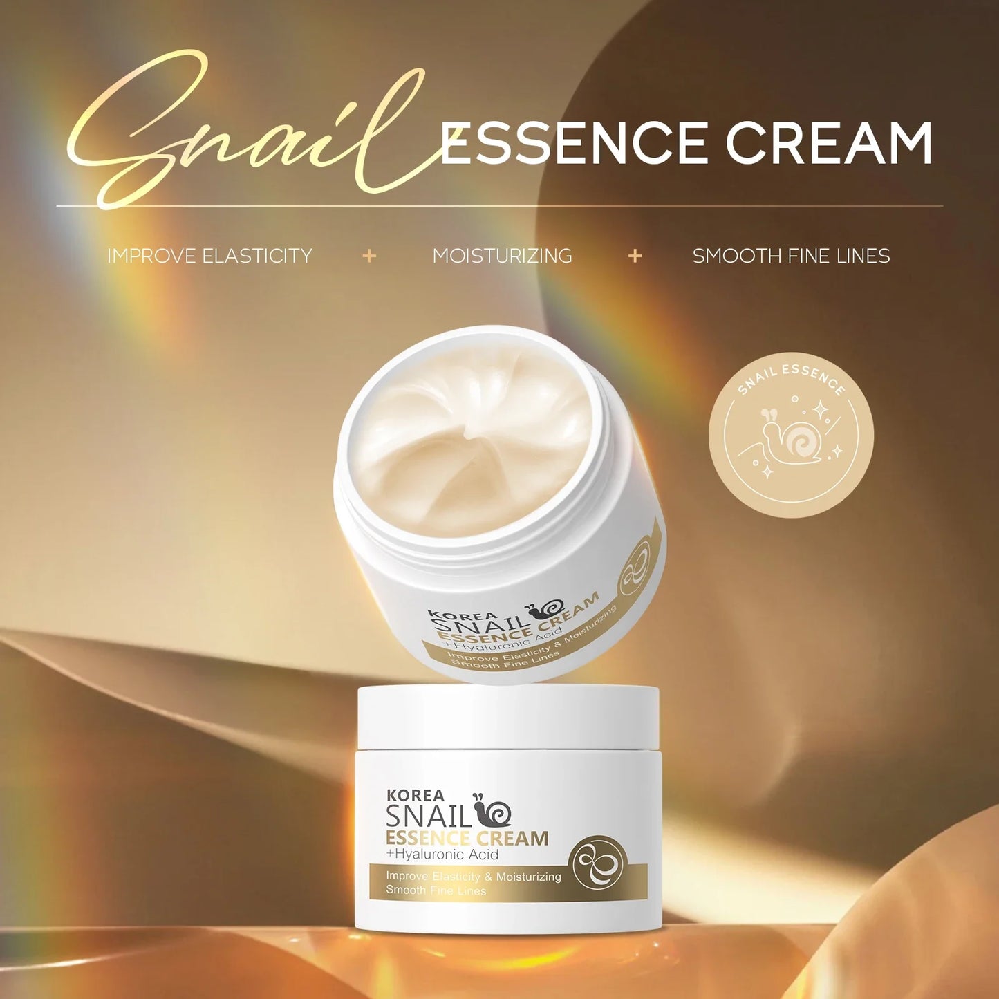 Snail Face Cream Improve Roughness Tighten Skin Repair Damaged Skin Moisturizing Shrink Pores Nourish Rejuvenate Skin Care