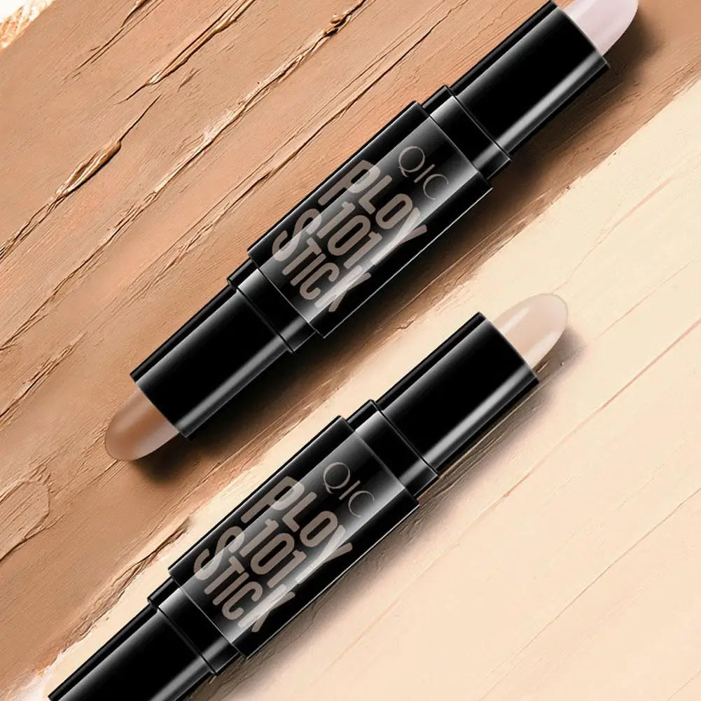 Double-head V Face Stick Highlighter Trimming Stick Shadow Pen High Gloss Stick Long-lasting Makeup Bronzer Concealer Contouring