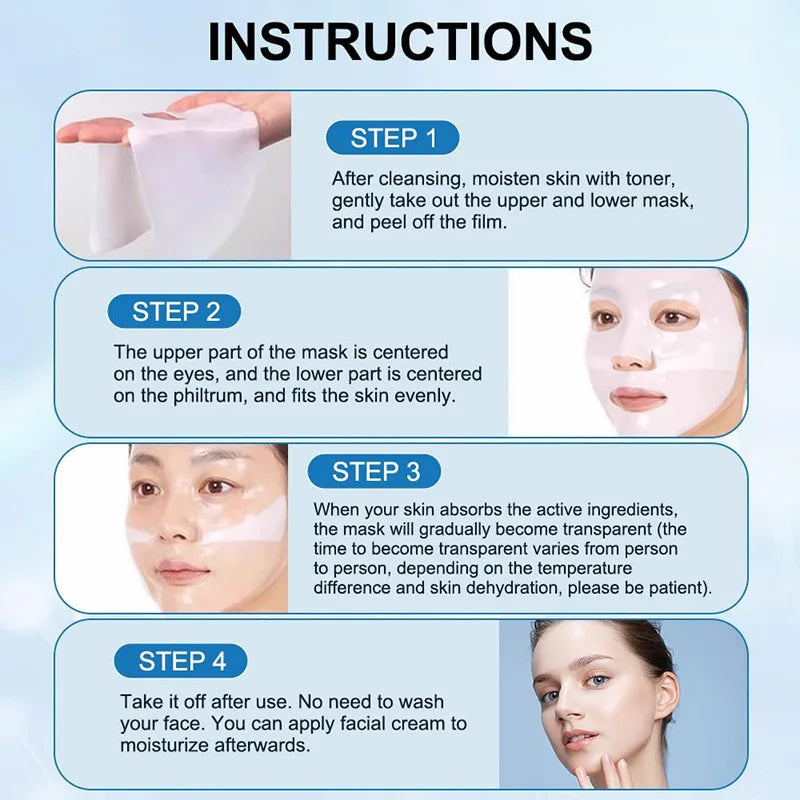 Absorbable Bio-Collagen Real Deep Mask Night Moisturizing Mask Firming Wrinkle Remover Fade Fine Lines Skin Care