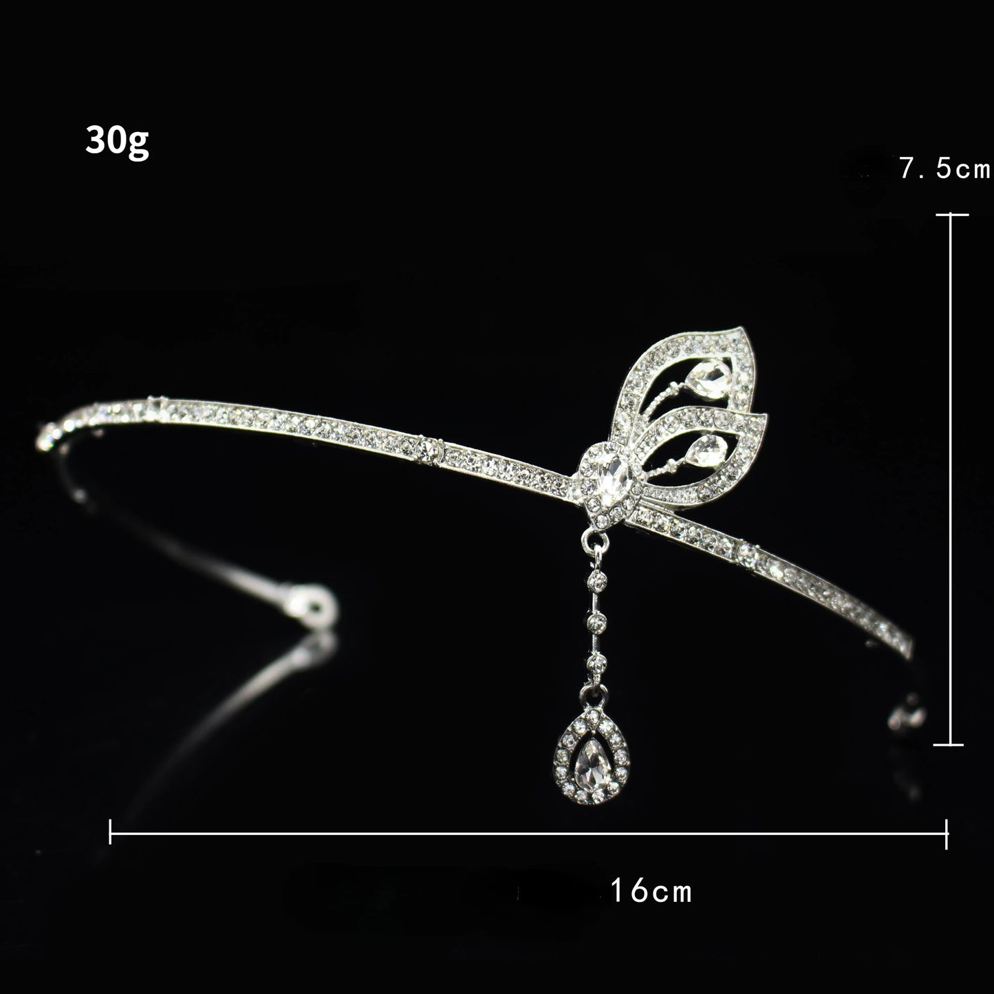 New Fashion Princess Crystal Pendant Headband Women Girls Bridal Prom Crown Wedding Party Accessiories Hair Jewelry