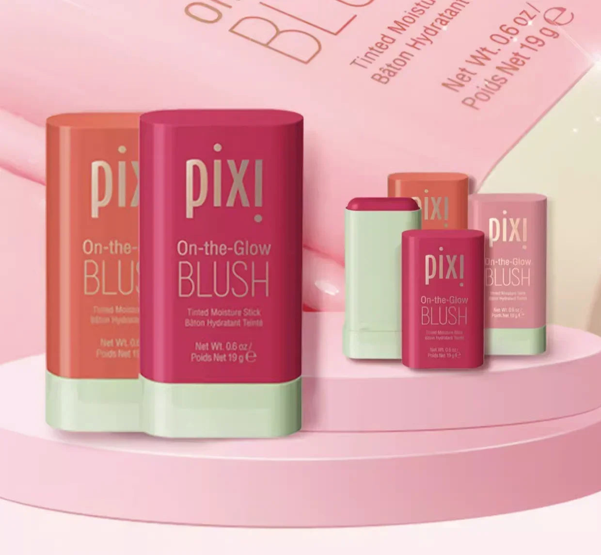 Pixi Blush Cheek Lip Tinted 3-in-1 Silky Brighten Hydrating Blush Rouge Blusher Tube Cosmetic Matte Contour Face Blushes Make Up