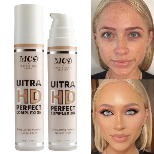 Liquid Foundation - Natural Matte, Waterproof, Long-Lasting - Flawlessly Conceals Dark Circles