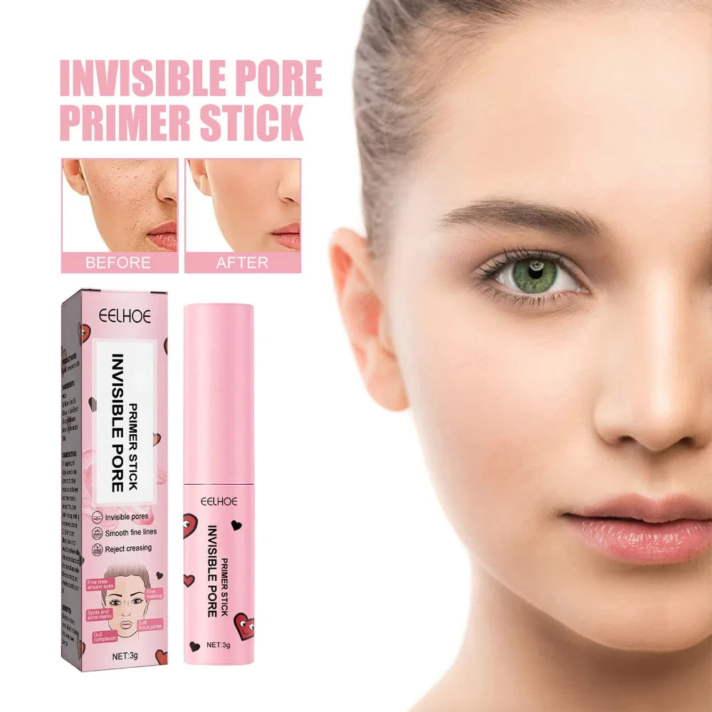 Invisible Pore Primer Stick Concealer Isolation Waterproof Face Primer Oil-control Brighten Makeup Base Moisturizing Foundation