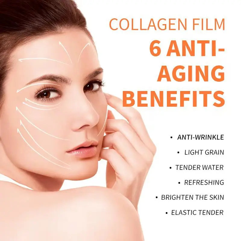 Collagen Film Paper Soluble Facial Mask Cloth Anti-Aging Soluble Water Face Filler Full Collagen Fiming Lifting Face Skin Care