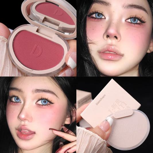 Monochrome Blush Palette Cheek Tint Orange Peach Pink Blush Makeup Rouge Contour Shadow Palette Waterproof Women Blush Cosmetic