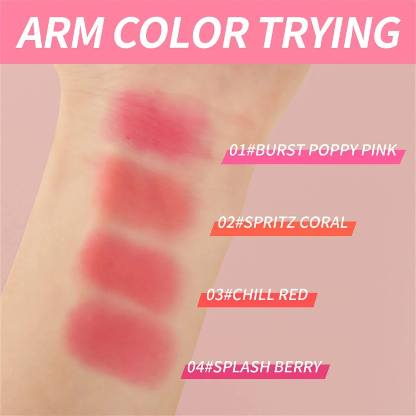 Jelly 4-color Lip Gloss Durable Nature 3-in-1 Milk Blush Stick Multifunctional Matte Blush Korean Transparent Lip&cheek Makeup