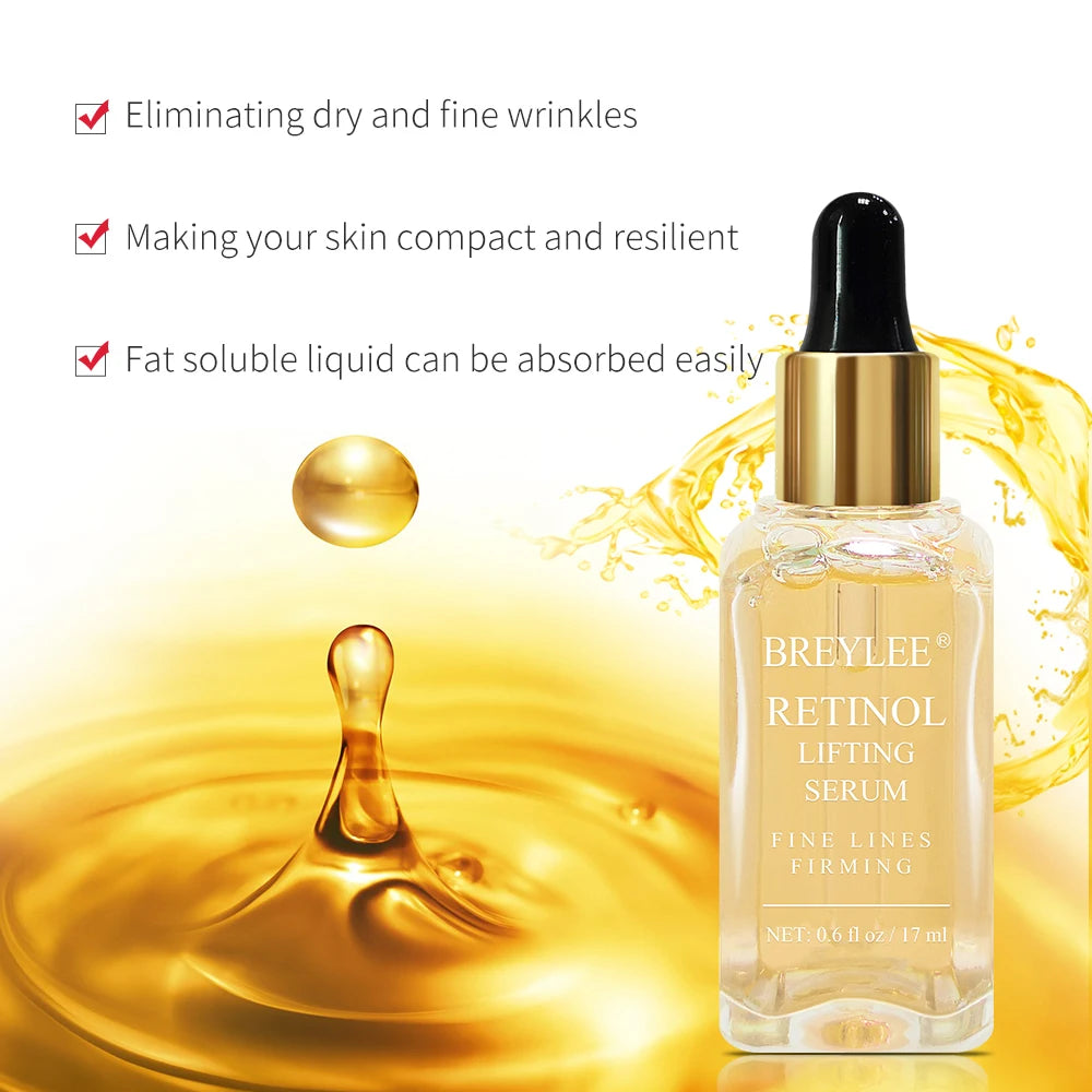 BREYLEE Retinol Anti-Aging Face Serum Collagen Remove Wrinkle Fade Fine Lines Repair Tighten Skin Firming Lift Essence Skin Care