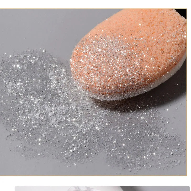 Crystal Plating Nail Powder Clear Ultra Bright Electroplating Effect Moonlight Metallic Powders Mirror Effect Pigment Powder