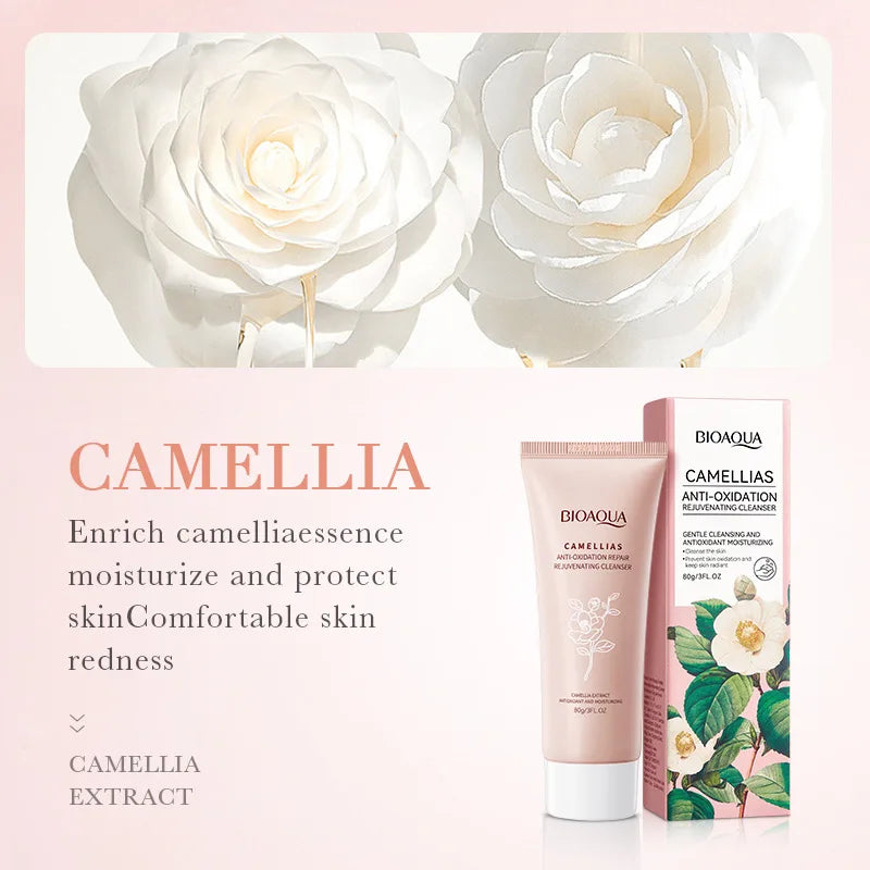 BIOAQUA Camellia Facial Cleanser skincare Face Wash Foam Face Cleanser Facial Moisturizing Deep Cleansing Skin Care Products