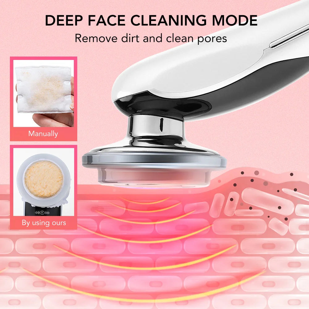 Face Lift Device Microcurrent Skin Rejuvenation LED Facial Massager Light Therapy Anti Aging Wrinkle Beauty Apparatus