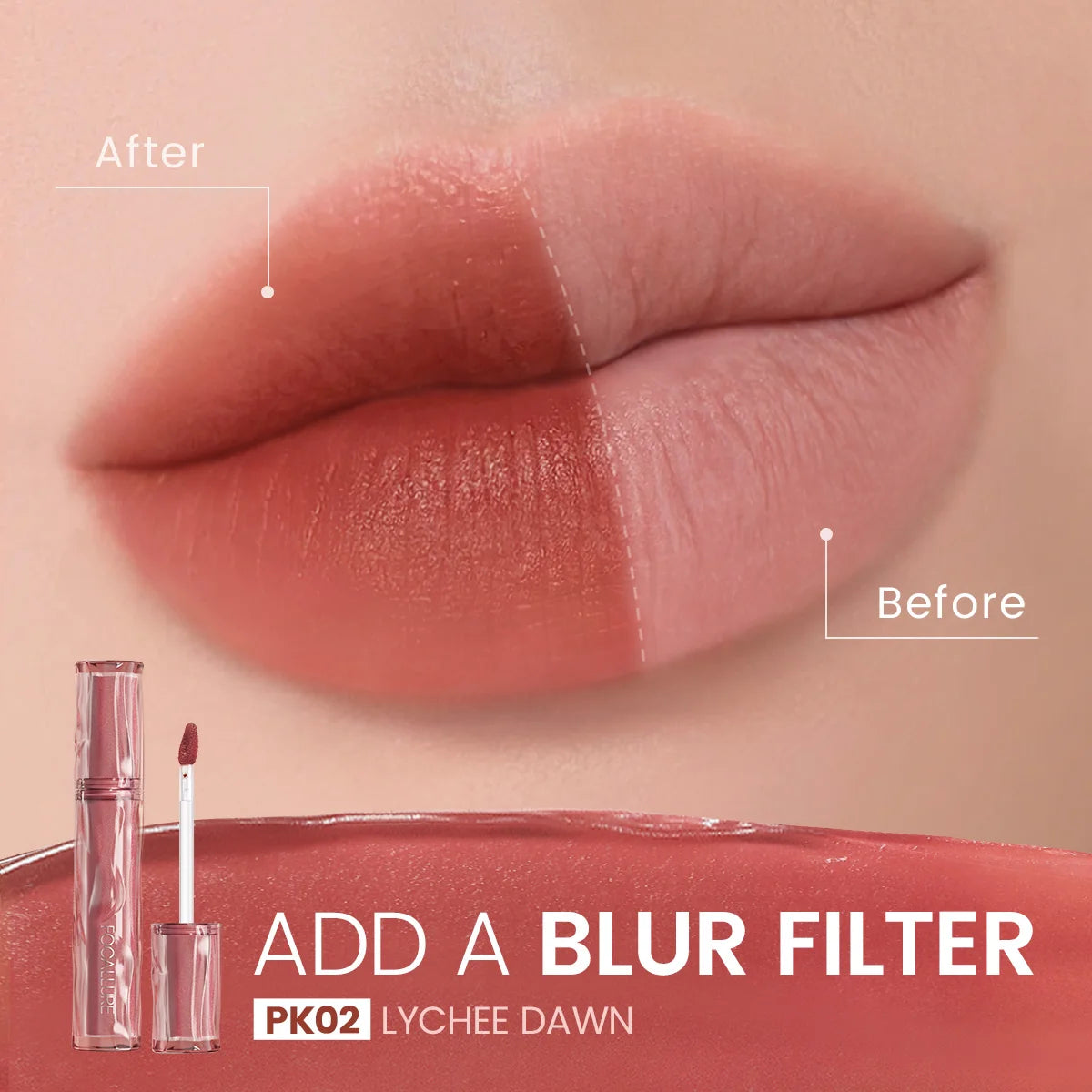 FOCALLURE Velvet Matte Lip Gloss Silky-smooth Long-lasting Liptint Moisturizing Liquid Lipstick Cream Lip Glaze Makeup Cosmetics