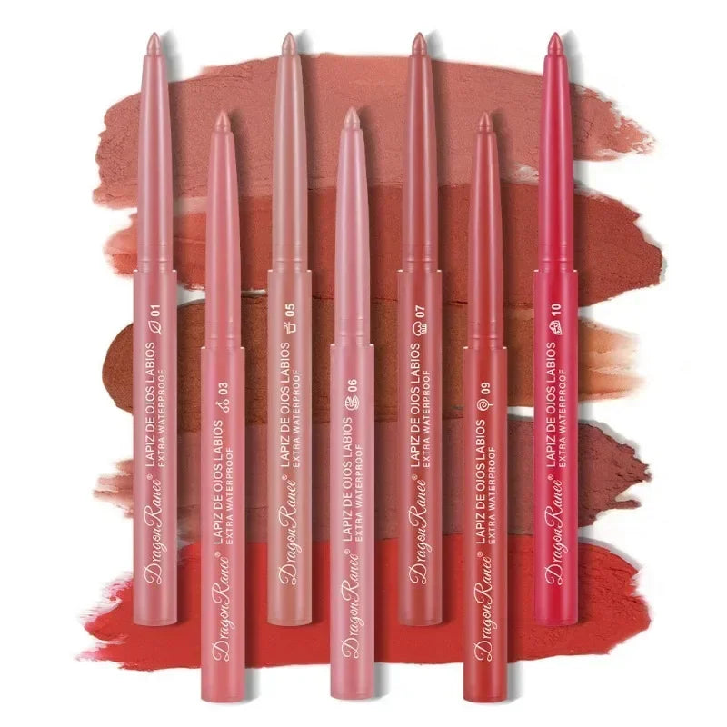 12 Pcs/Set Waterproof Lip Liner Pencil Nude Color Matte Lipliner Moisturizing Long Lasting Lipstick Professional Makeup Lip Tint