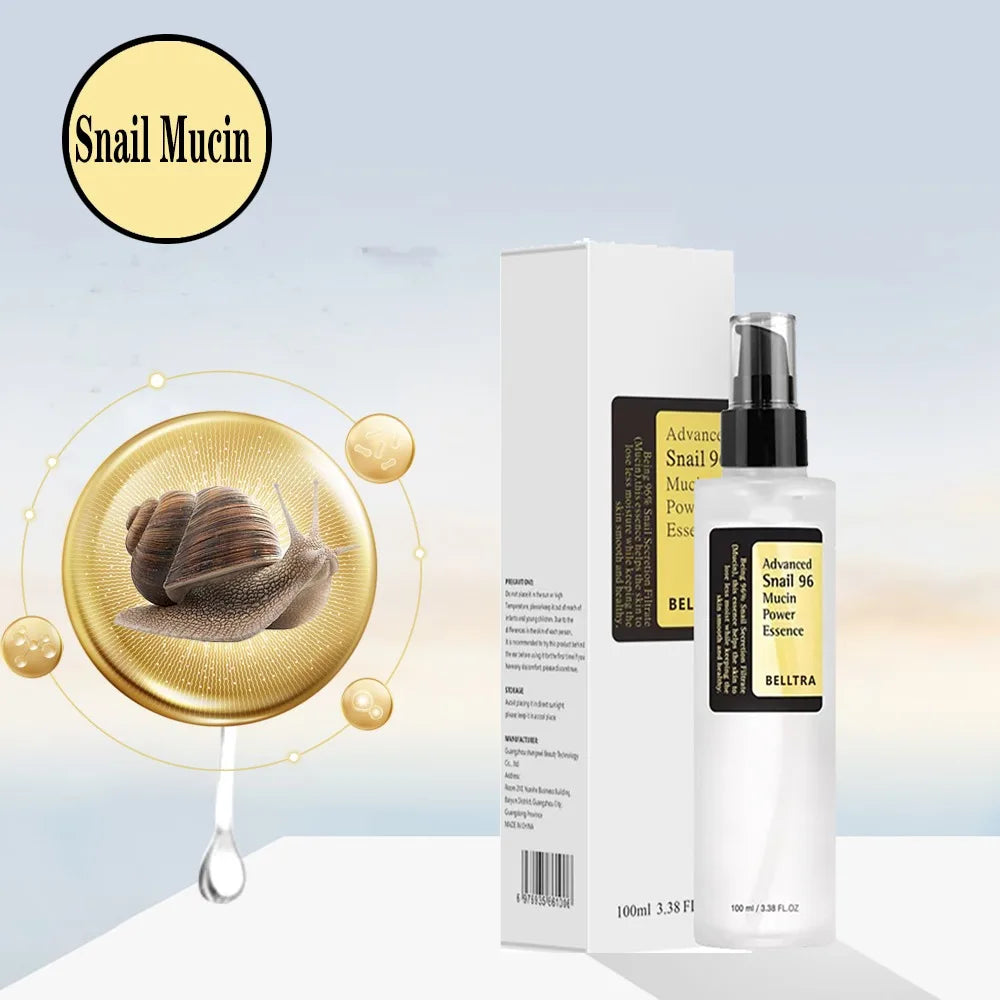 Snail mucin 96% authentic skin care facial moisturizing snail essence fades fine lines repair essence tightens the face