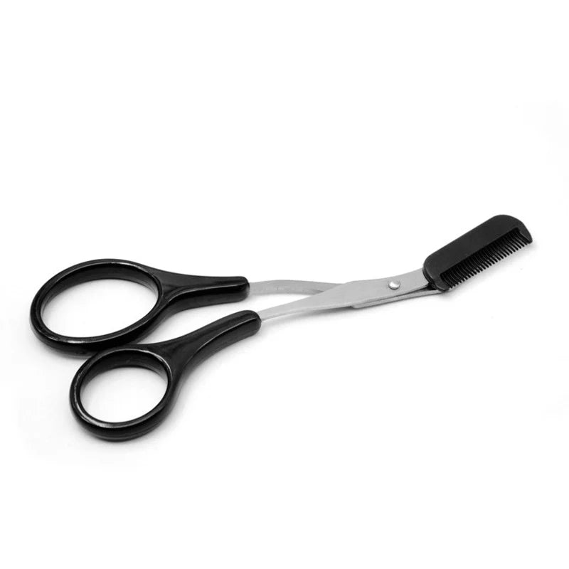 Professional Eyebrow Trimmer Scissors with Comb Eyebrows Facial Hair Removal Face Shaver Women Cosmetic Makeup Accessories Tools