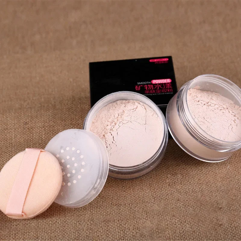 4 Colors Loose Powder Face Whitening Skin Finish Transparent Mineral Makeup Cosmetic Foundation Setting Powder