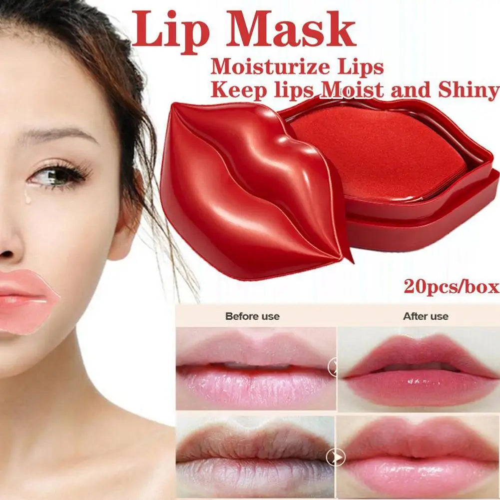 Cherry Honey Collagen Moisturizing Lip Mask Exfoliate Deep Moisturizing, Moisturizing Gentle Care And Lip Hydrating 20pcs/box