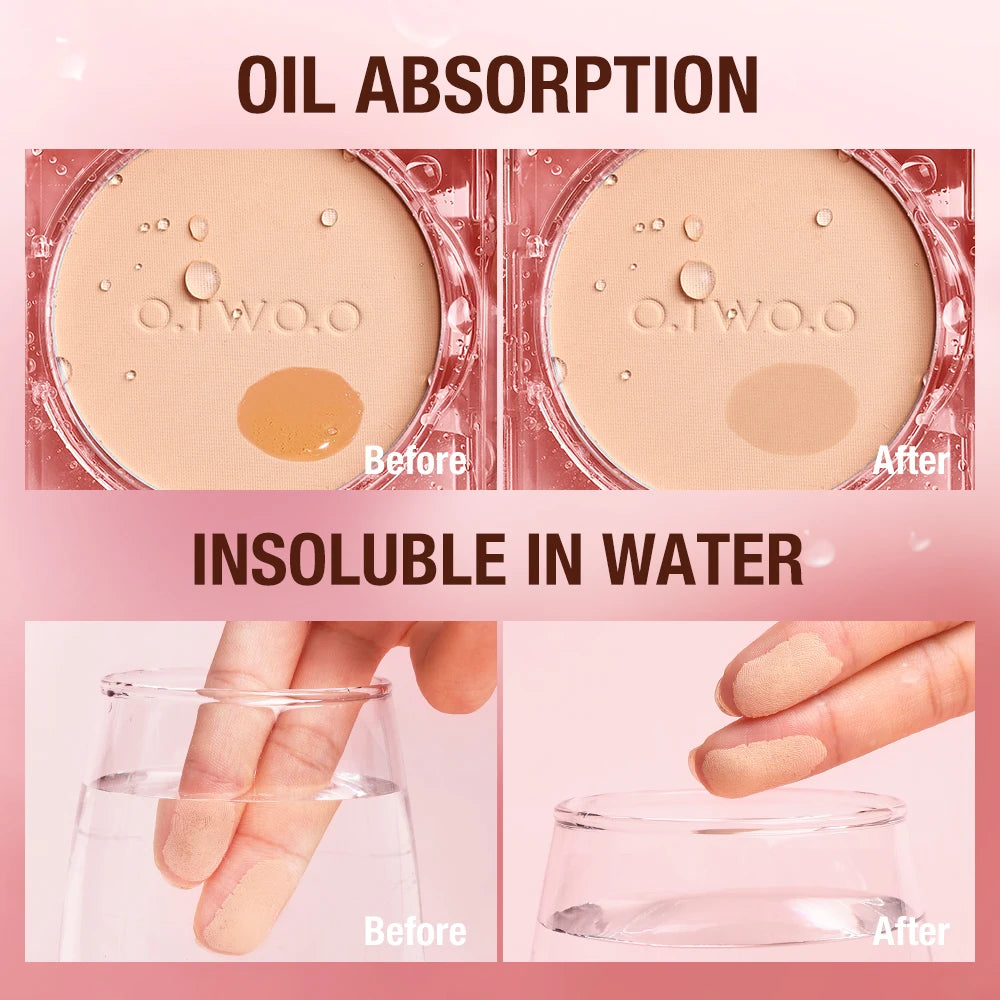 O.TWO.O Face Powder 24 Hours Oil-control SPF 30 PA+++ Waterproof Matte Face Makeup Cosmetic Setting Compact Powder