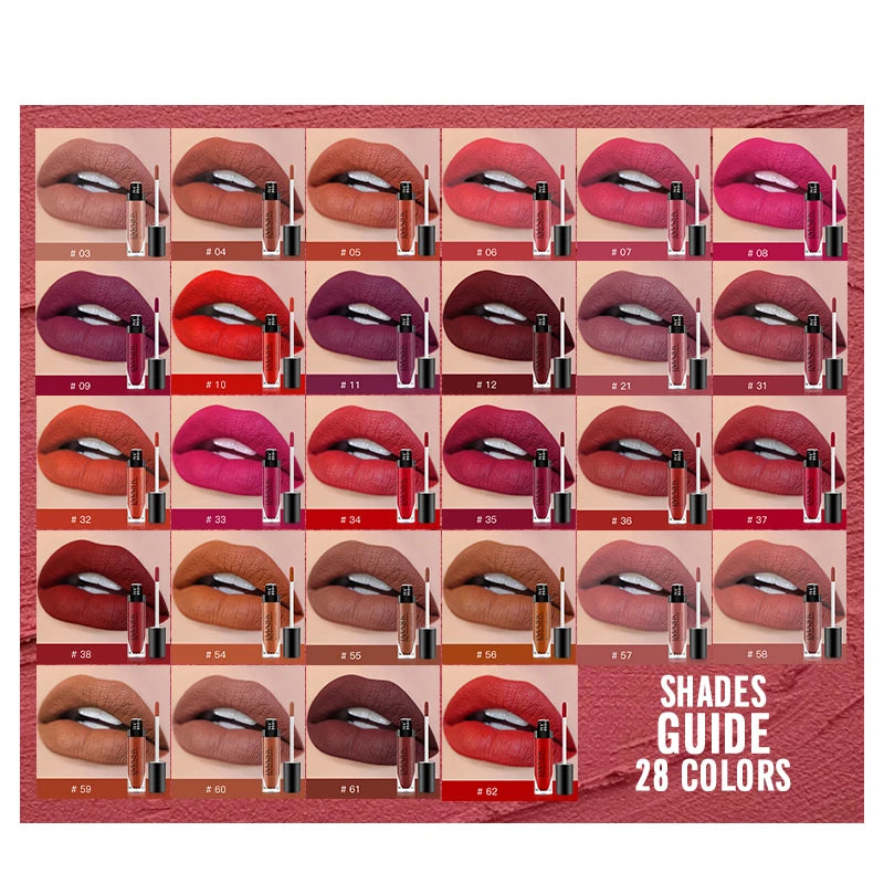 28 color Sexy Matte Lipstick lipgloss Waterproof Long Lasting Gloss Beauty makeup lip gloss fashion lip