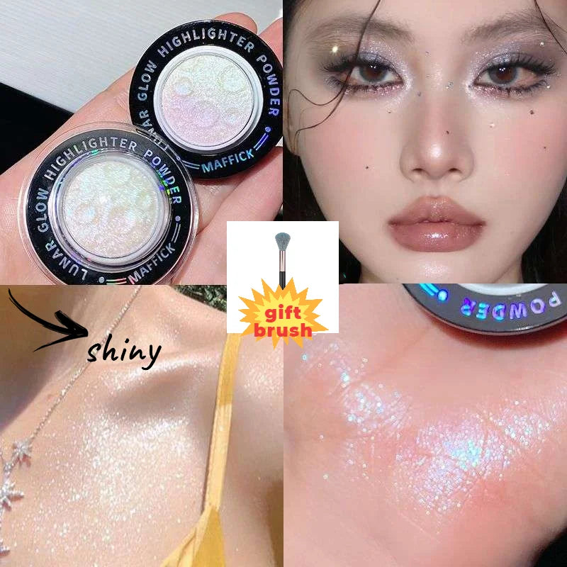 Planet Highlighter Powder Beauty Brighten Face Shading 3in1 Fairy Powder Shimmer Contour Focallure Illuminator Makeup for women