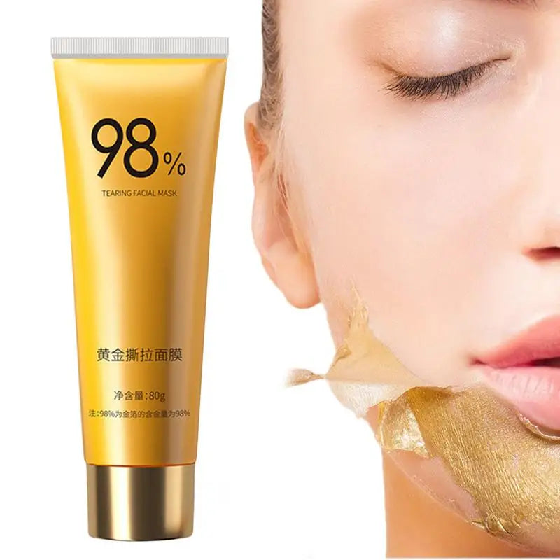 Gold Remove Blackhead Peel Mask Gold Tear facial mask Exfoliating Blackhead Anti-Wrinkle Firming 98% Gold facial mask