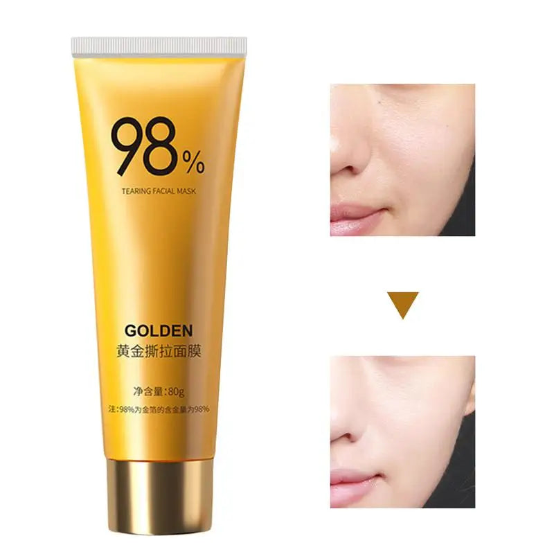 Gold Peel Mask Lightens Blackheads Cleanses Pores Tightens Facial Mask Mask Deeply Nose Pores Tightens Cleans