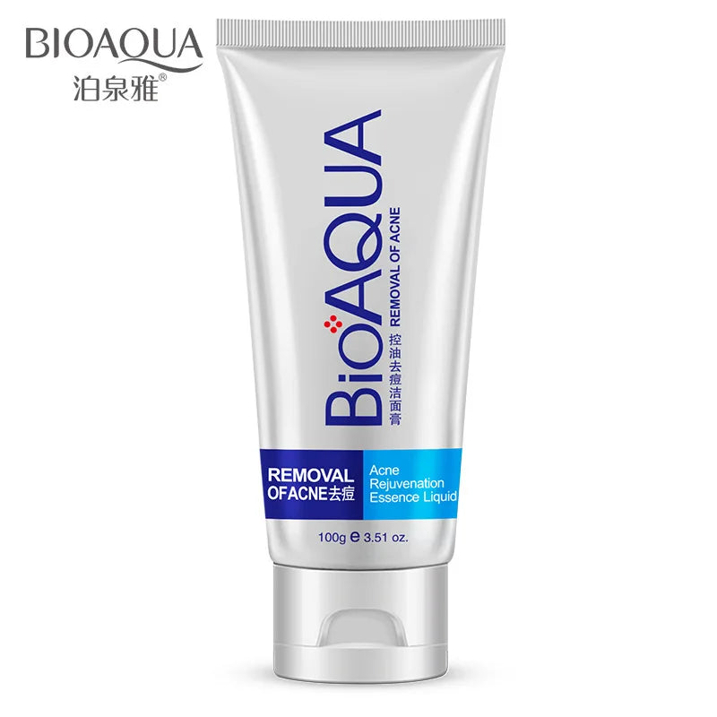 BIOAQUA Facial Cleanser Acne Treatment Face Wash Foam skincare Face Cleanser  Anti Acne Blackhead Remover Moisturizing Skin Care