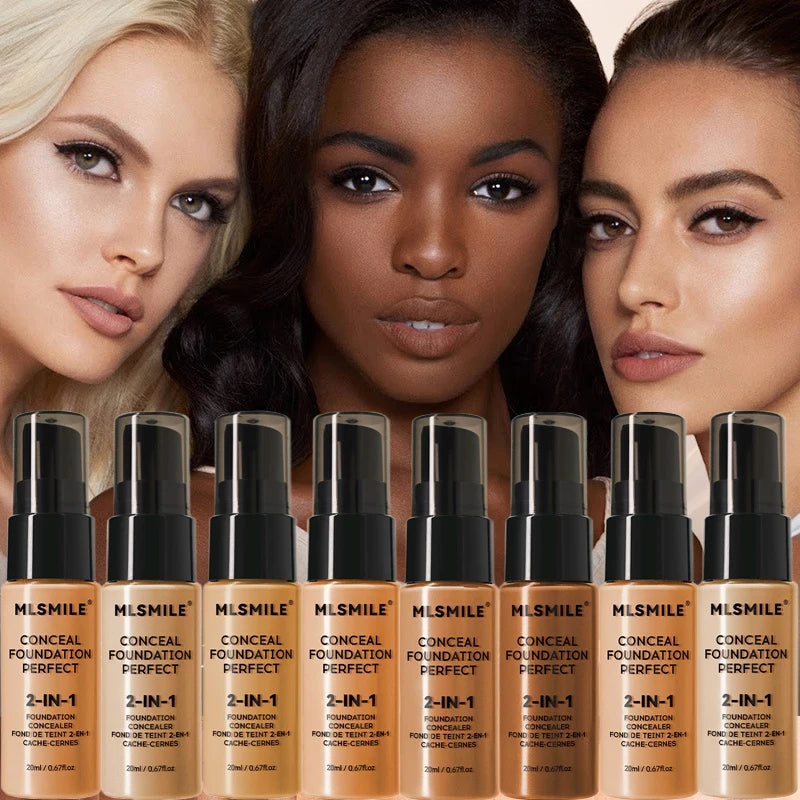 Waterproof Face Foundation Cream Oil-Control Matte BBCream Lasting  Liquid Concealer Full Coverage Matte Base Face Makeup Women