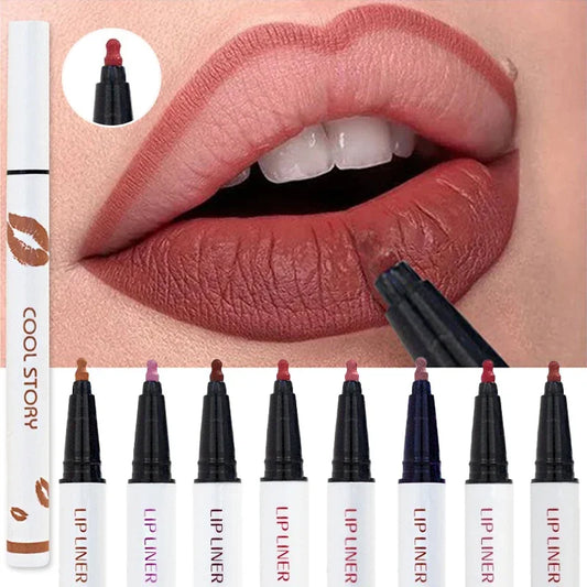 Liquid Lipliner Pencil Long Lasting Lips Cosmetic Tool Matte Soft Lip Liner Stick Quick Drying Smudge Proof Natural Lipstick Pen