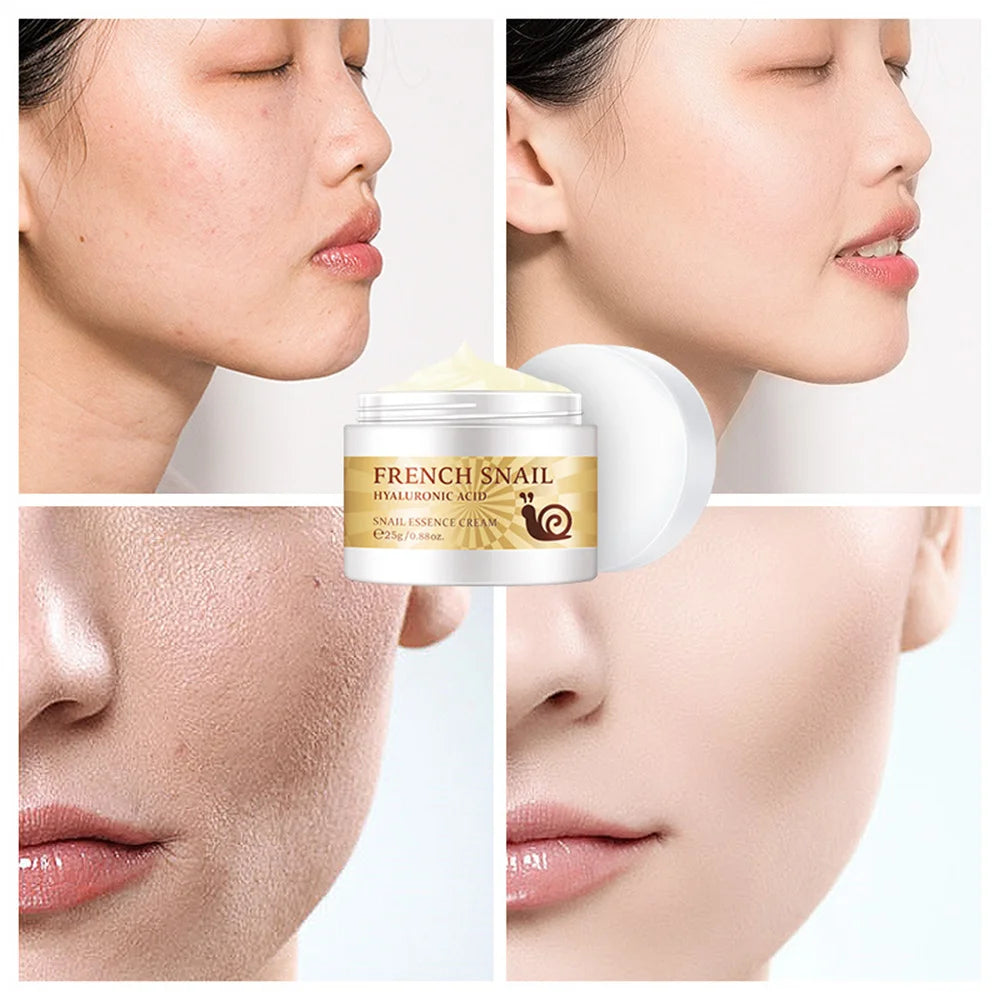 Snail Face Cream Hyaluronic Acid Moisturizing Anti-Wrinkle Anti-Aging Face Cream Collagen Nourishing Essence Day Cream Makeup