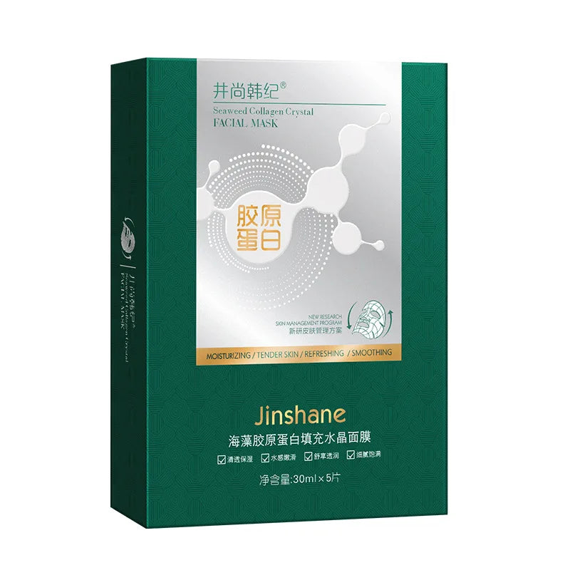 5pcs*30ml Seaweed Collagen Filling Crystal Mask Replenishing Fruit Jelly Skin Transparent Mask Skin Care Masque