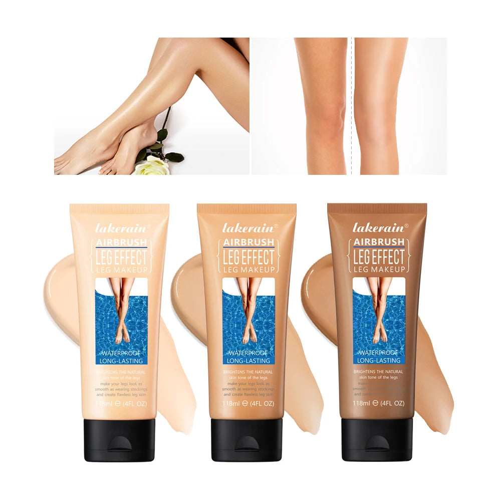 Leg Makeup Body Foundation Lotion Even Skin Tone  Waterproof Long Lasting Body Tanning Cream Medium Bronze Leg Makeup