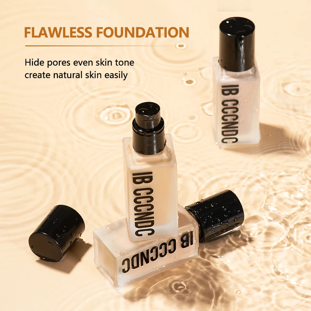 Flawless Foundation Liquid Bb Cream Full Coverage Foundation for Light Dark Skin Tone Makeup Invisible Pore Freckle Concealer