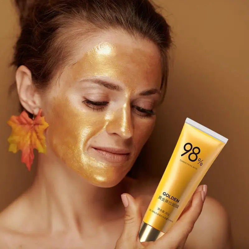 Gold Peel Mask Lightens Blackheads Cleanses Pores Tightens Facial Mask Mask Deeply Nose Pores Tightens Cleans