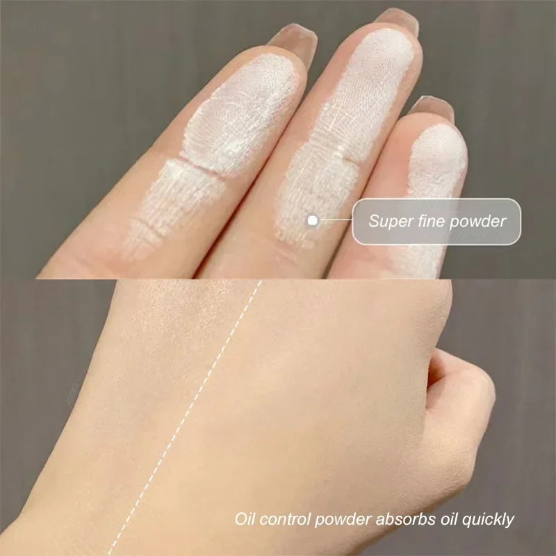 Natural Pressed Powder Transparent White Brighten Oil Control Concealer Lasting Face Makeup Setting Powder Waterproof Cosmetic