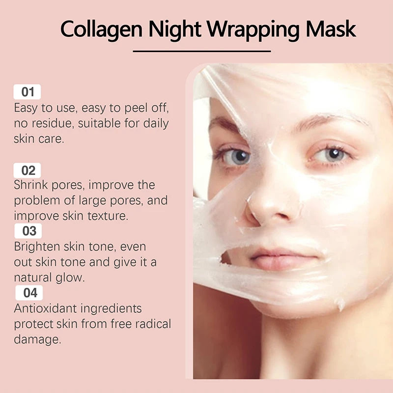 Collagen Peeling Face Mask Deep Cleansing Firming Brightening Blackhead Removed Tear Off Mask Facial Skin Care Hot Product 75g