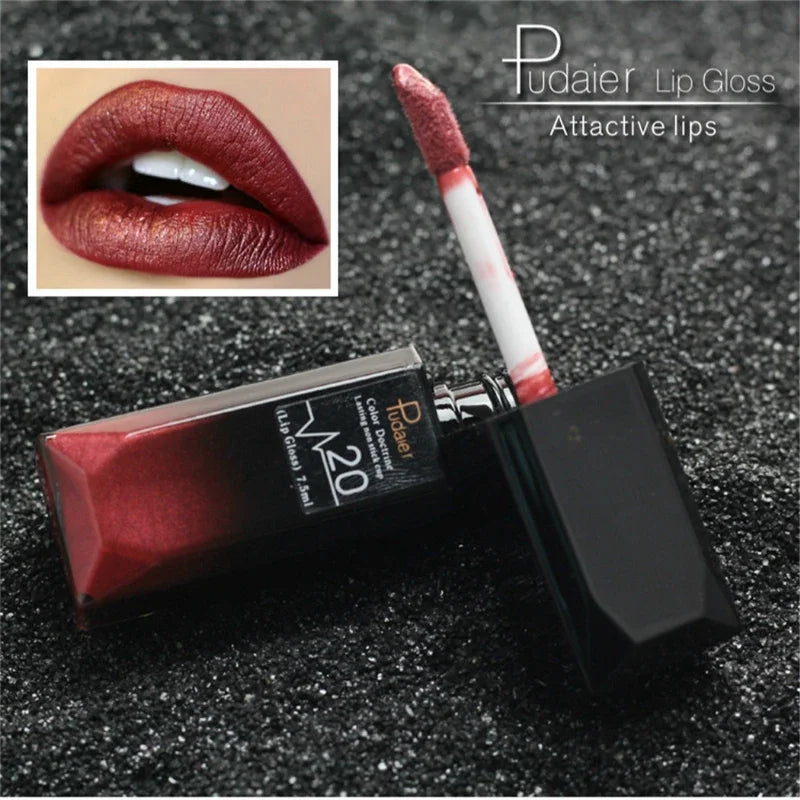 Waterproof Nude Matte Velvet Glossy Lip Gloss Lipstick Lip Balm Sexy Red Lip Tint 21 Colors Women Fashion Makeup Christmas Gifts