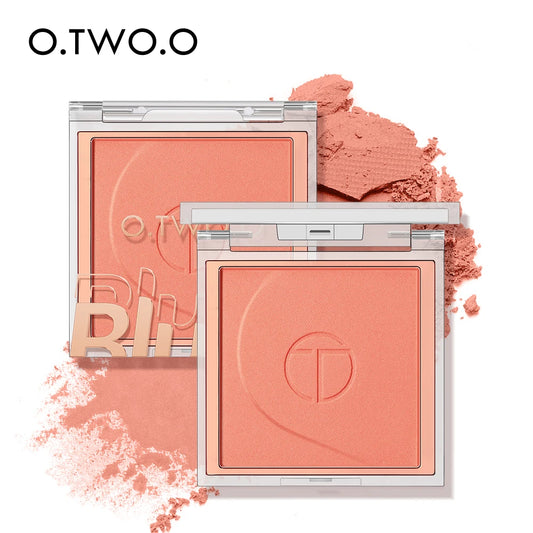 O.TWO.O Coral Pink Makeup Blush Mineral Soft Blush Powder Natural Cheek Contour Palette Shadow Matte Rouge Powder Blusher