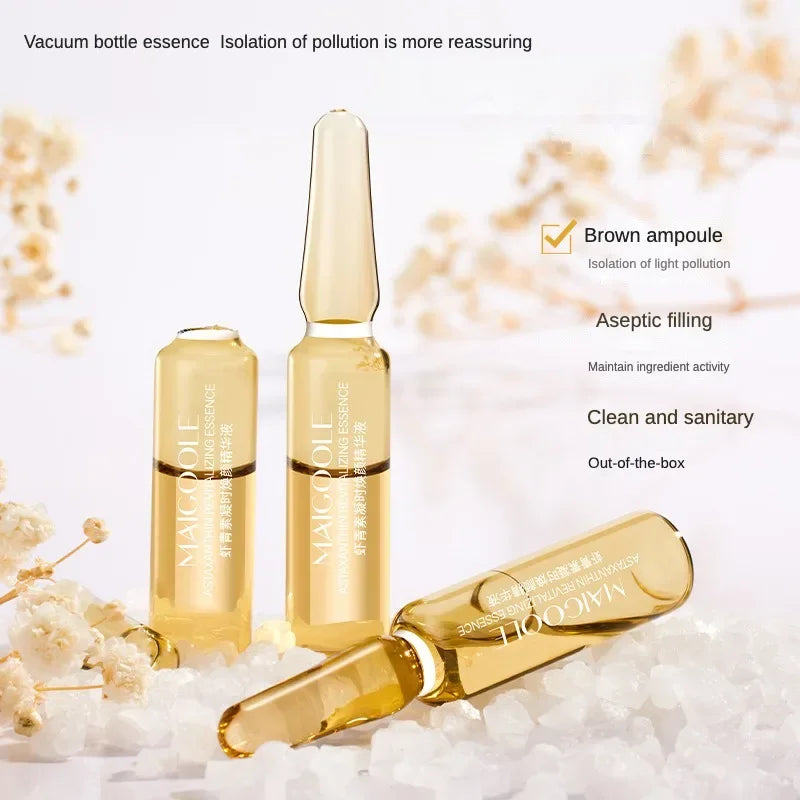 Astaxanthin Anti Wrinkle Facial Ampoules Sets Remove Dark Spots Melanin Brighten Shrink Pores Moisturizing Fade Fine Lines