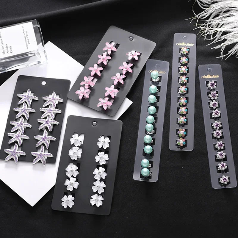 Korean Water Diamond Bean Buckle Hair Clip for Children and Girls Small Children Mini for Baby Hairstyle Fixing Accessories