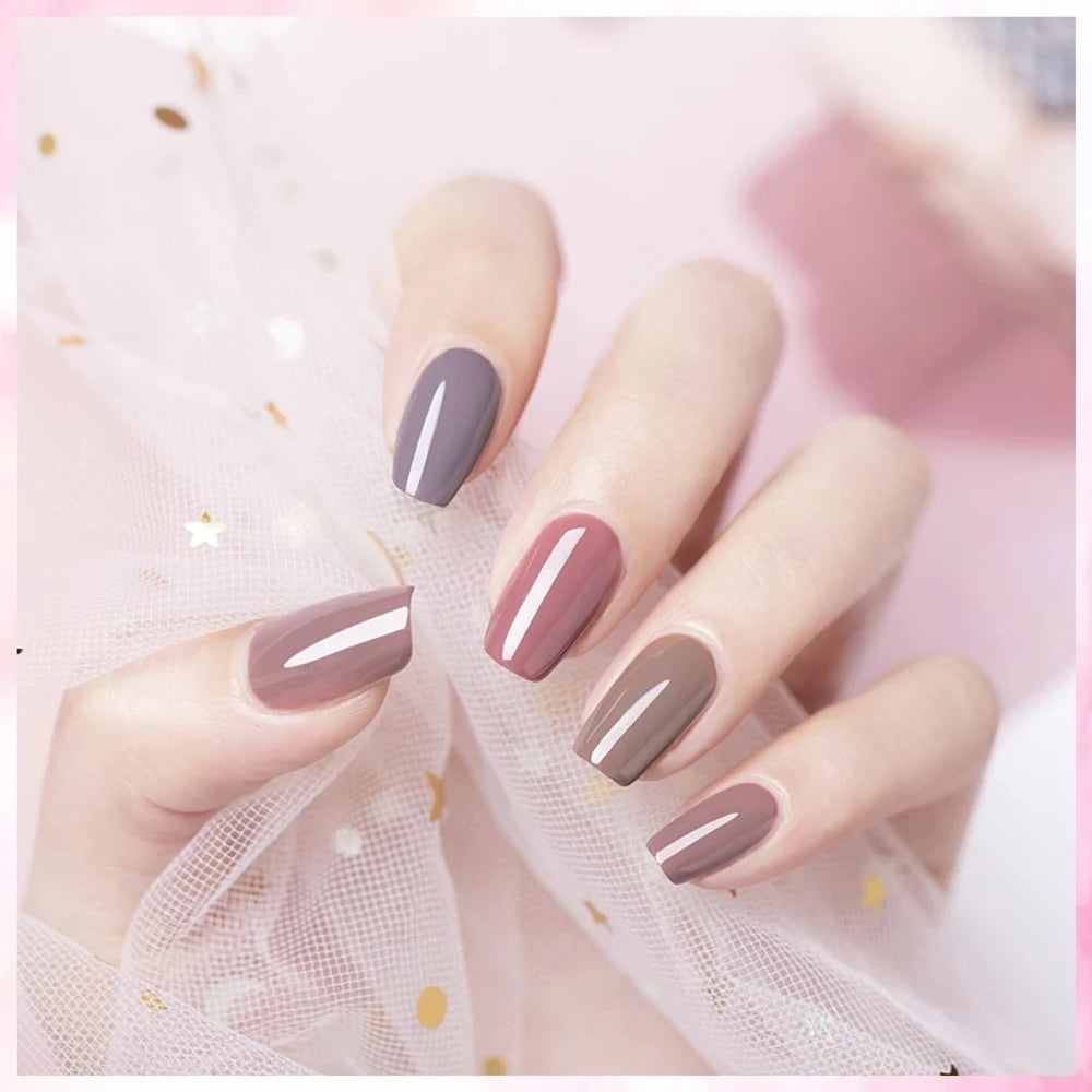 6/12pcs/lot Venalisa Gel Nail Polish New Arrival VIP Kit Nude Natural Color Series Brown Earth Coffee Rubber Base Coat Jelly Gel